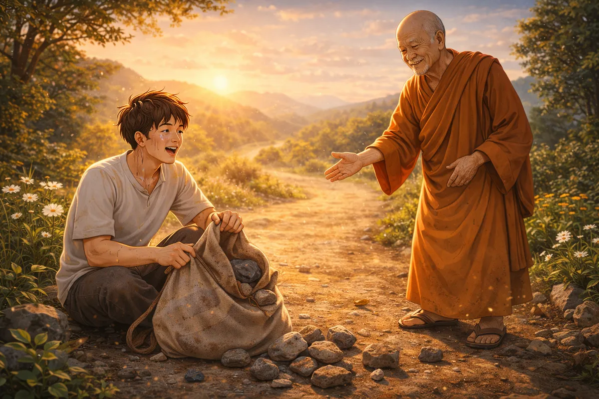 BUÔNG BỎ ĐỂ HẠNH PHÚC: CÂU CHUYỆN VỀ CHIẾC TÚI ĐÁ 
